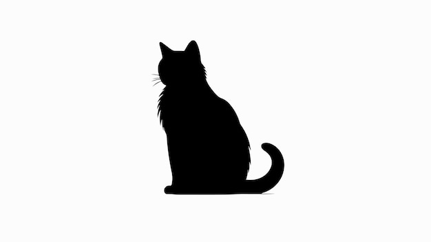 Black Cat Silhouette Vector Illustration