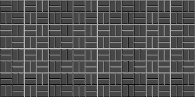 Black ceramic pattern Tile kitchen backsplash Seamless brick metro background Subway wall Retro rectangle brickwall