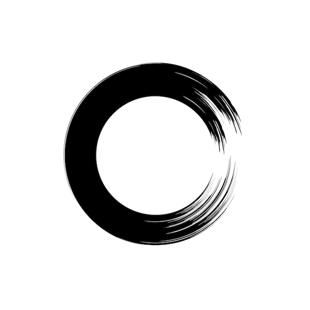 a black circle with a black line in the middle