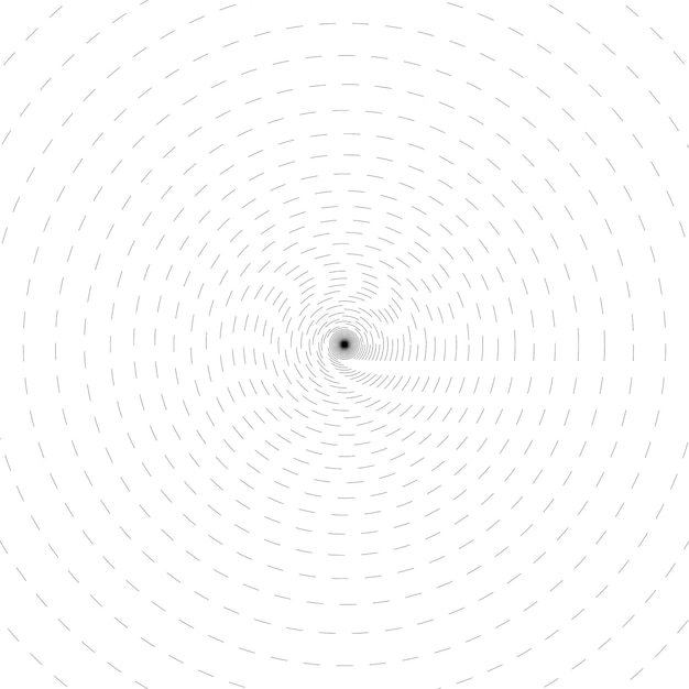 A black circle with a white line in the center