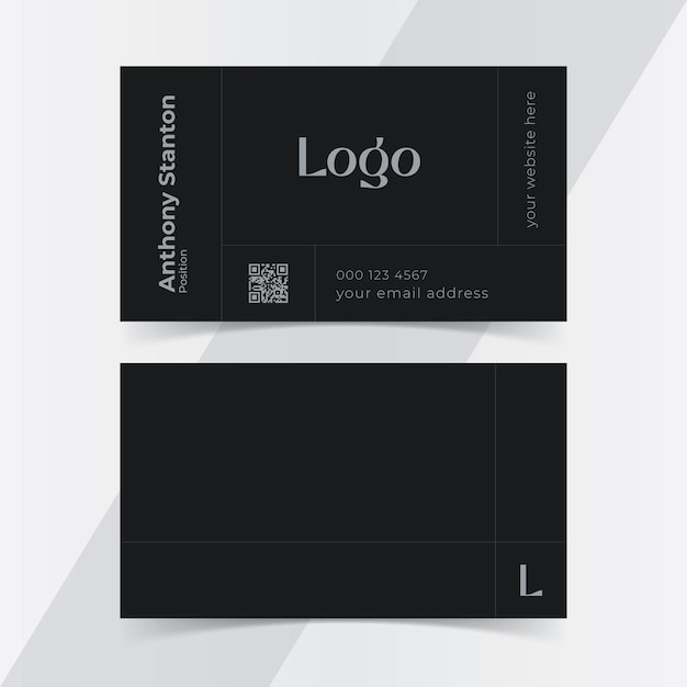 Black and classic business card design