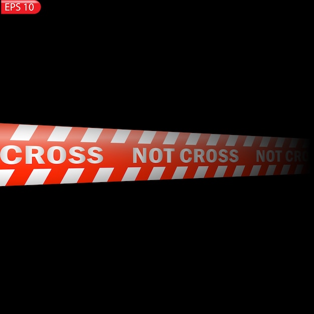 Black and color caution lines isolated Realistic warning tapes Danger signs