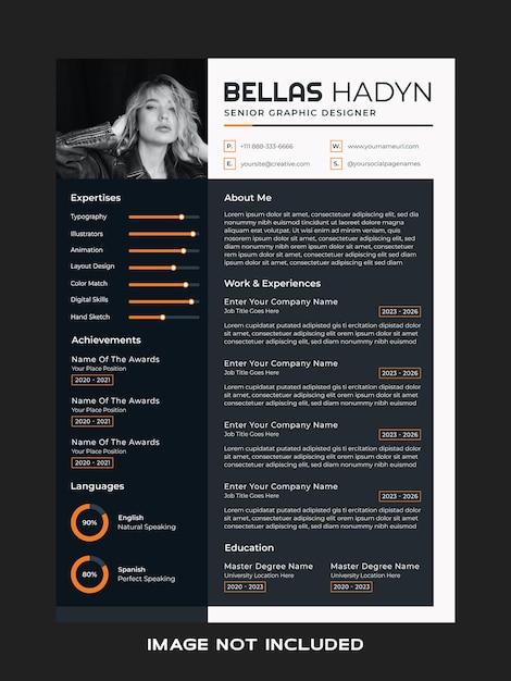 Black Color Modern Resume CV