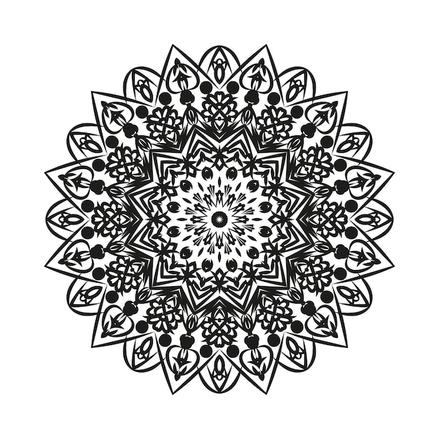 Black colors mandala design for print, poster, cover, brochure, flyer, banner, book cover. mandala