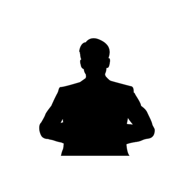 black colour business man icon vector