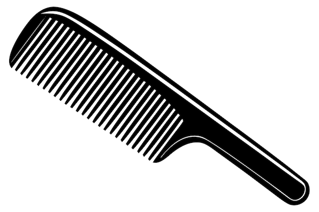 Vector a black comb with white and black stripes