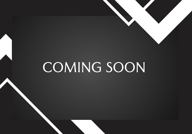 black coming soon banner. simple and elegant ad design