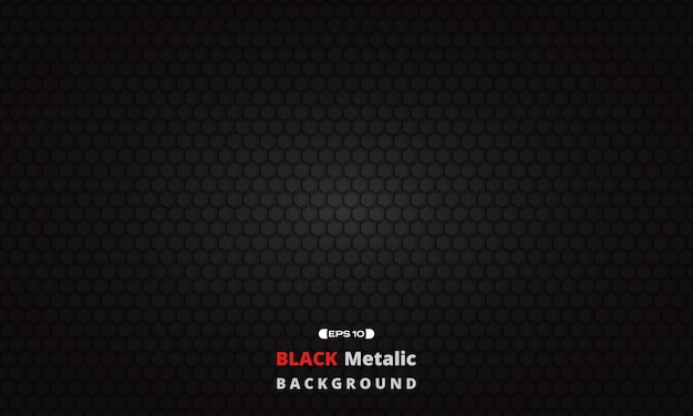 Black dark metallic texture grid background.