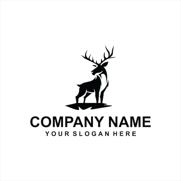 black deer logo vector