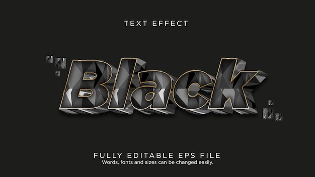 Black Diamond Text Effect Font Type