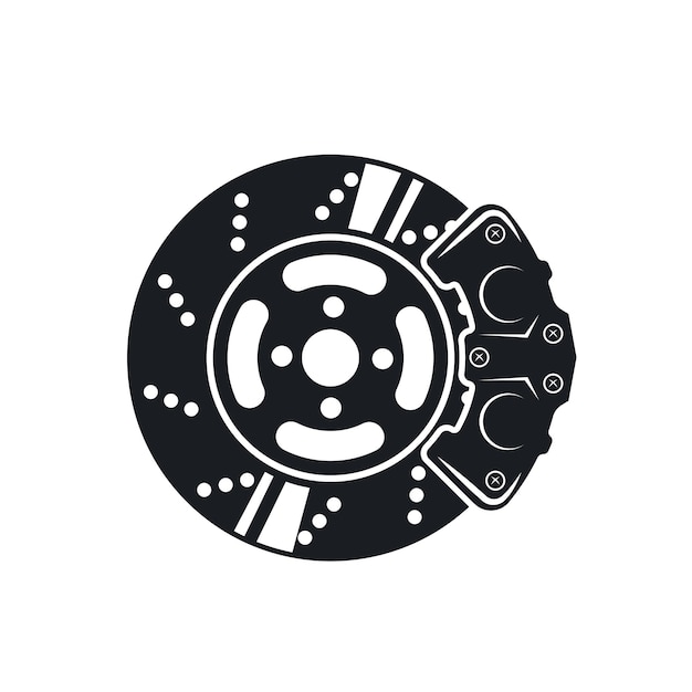 Black disc brake icon vector illustration design