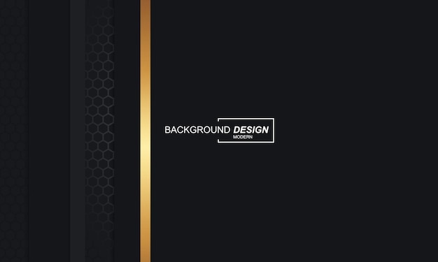 Black dop and golden lines color modern background