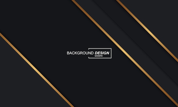 Black dop and golden lines color modern background