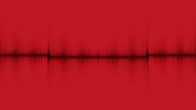 Black Earthquake Wave Low and Hight richter scale on Red background,audio wave diagram concept,design for education and science,Vector Illustration.