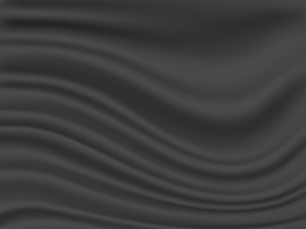 Black fabric wave or wavy texture background