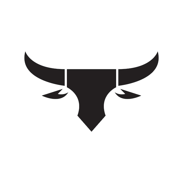 Black face modern cow or buffalo logo design vector graphic symbol icon sign illustration creative