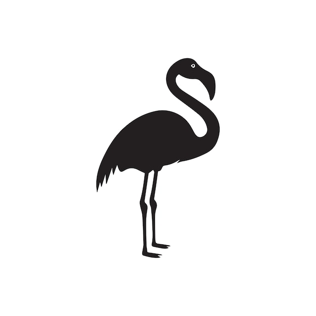 a black flamingo with a black head and long legs