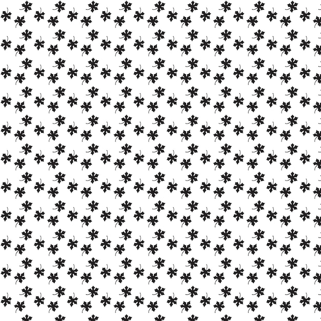 black floral leaves pattern design