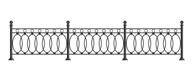 Black forged lattice fence