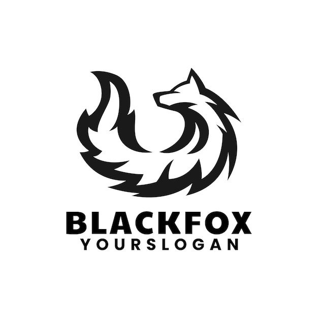 Black fox logo design