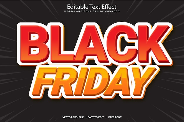 Black Friday 3d Editable Text Effect