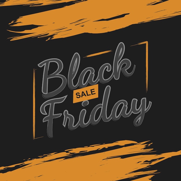 Black friday background Design with brush style