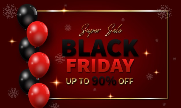 black friday background template realistic decoration elements for discount promotion advertising