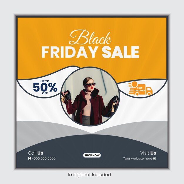 Vector black friday background with realistic design template