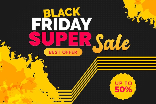 Black Friday background with sale advertising style On elegant Background