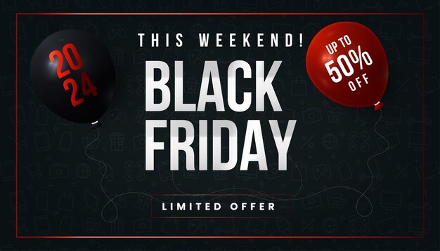 Black Friday background with sale advertising style On elegant Background