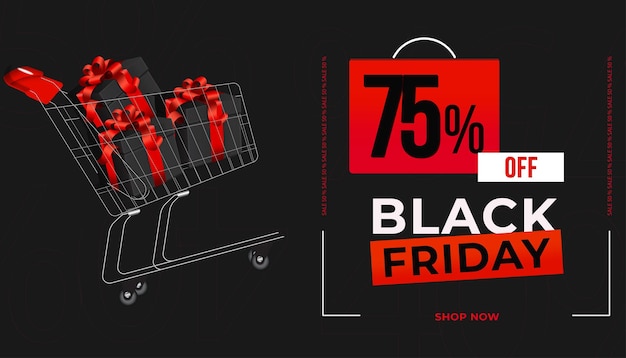 Black Friday background with sale advertising style On elegant Background