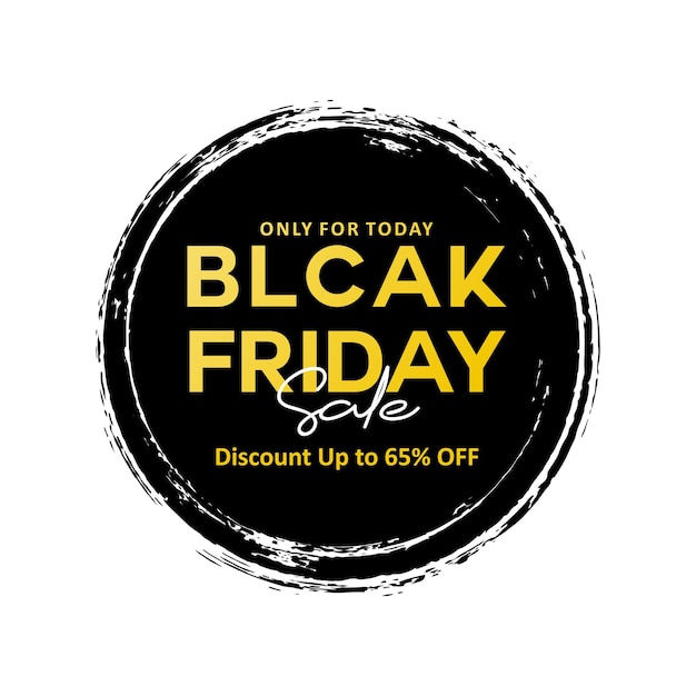 Black friday banner background with brush strokes