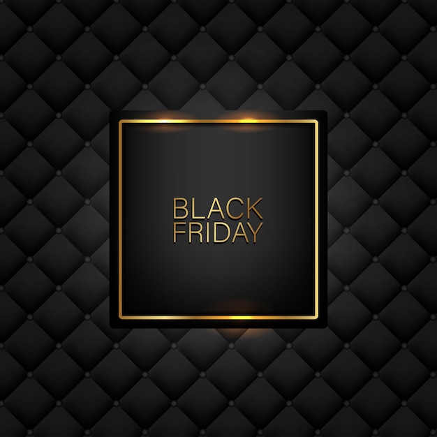 Black Friday banner design luxury leather pattern background