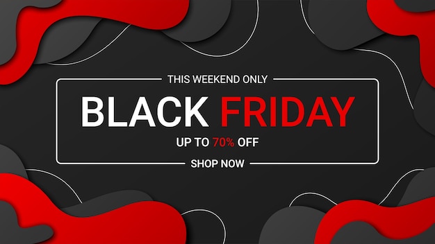 Black Friday banner design template for promotion 