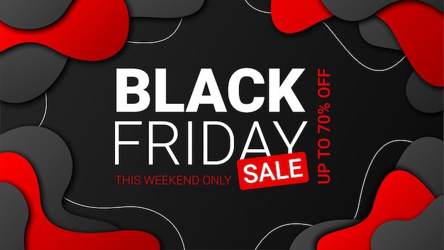 Black Friday banner design template for promotion