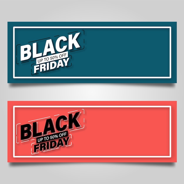 Black Friday banner design template. Vector illustration