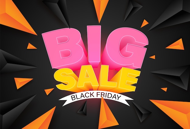 Black Friday banner design template.