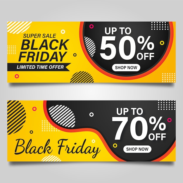 Black Friday banner design template.  