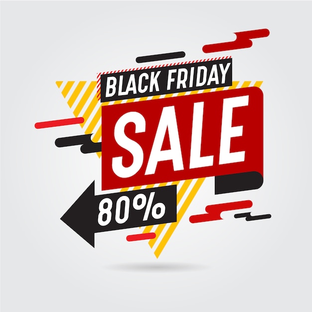 Black Friday banner label abstract design