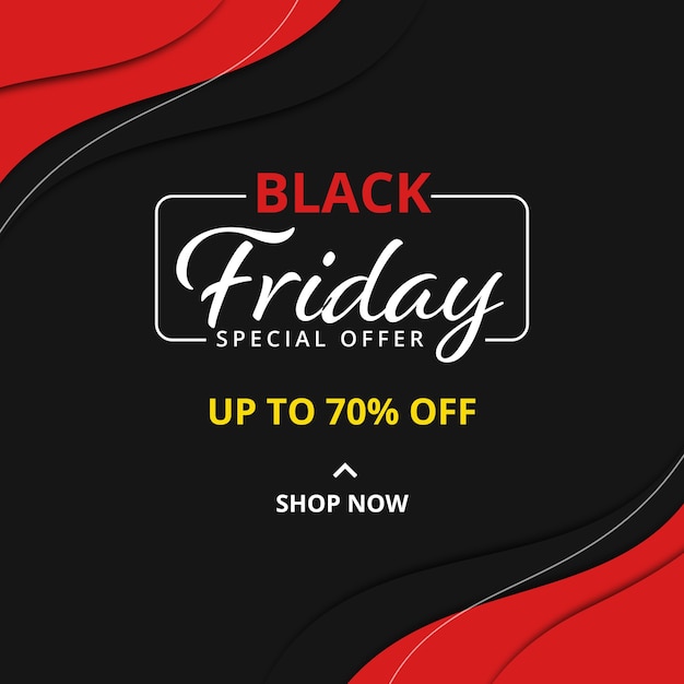 Black friday banner offer promotion template.