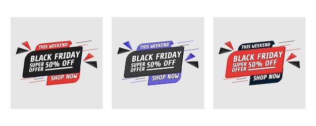 black friday banner set