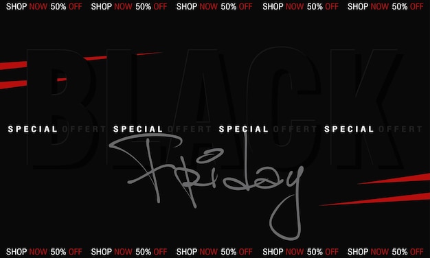 Black friday banner with text Vector illustration