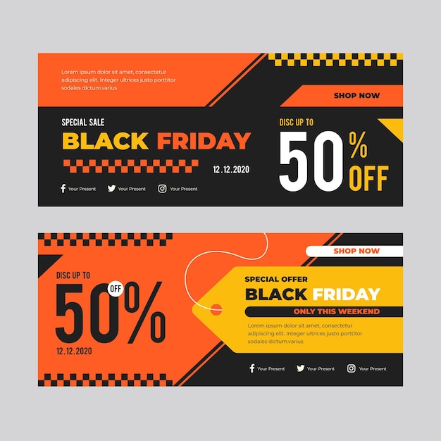 Black friday banners template