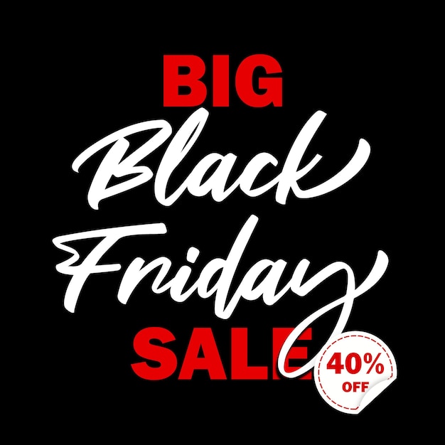 Black friday big sale editable text effect font style bagde banner lable tag shopping sale