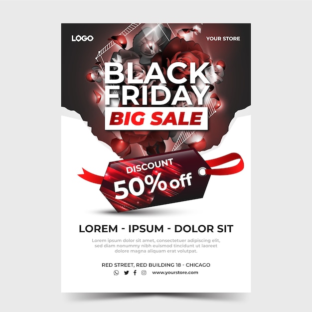 Black Friday Big Sale Elegant Poster Template