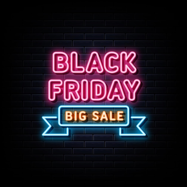 black friday big sale neon sign