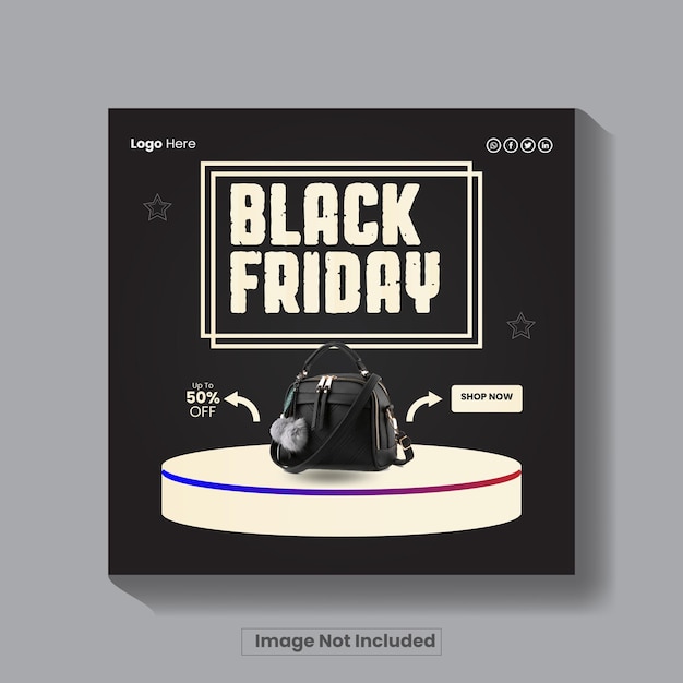 Black Friday Bonanza Unbeatable Deals Await Social media post Design