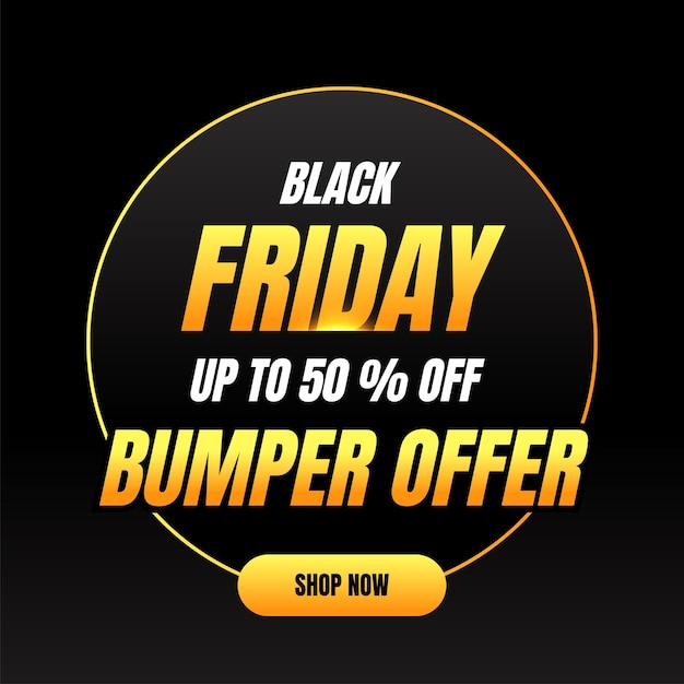 Black friday bumper offer sales banner vector illustration