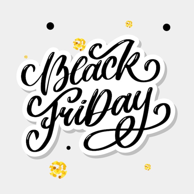 Black Friday Calligraphic Designs Retro Style Elements Vintage Ornaments Sale, Clearance lettering