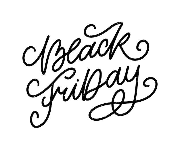 Black Friday Calligraphic Designs Retro Style Elements Vintage Ornaments Sale